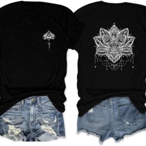 Women Graphic T-Shirts Casual Short Sleeve Tee Tops(Available in Plus Size)