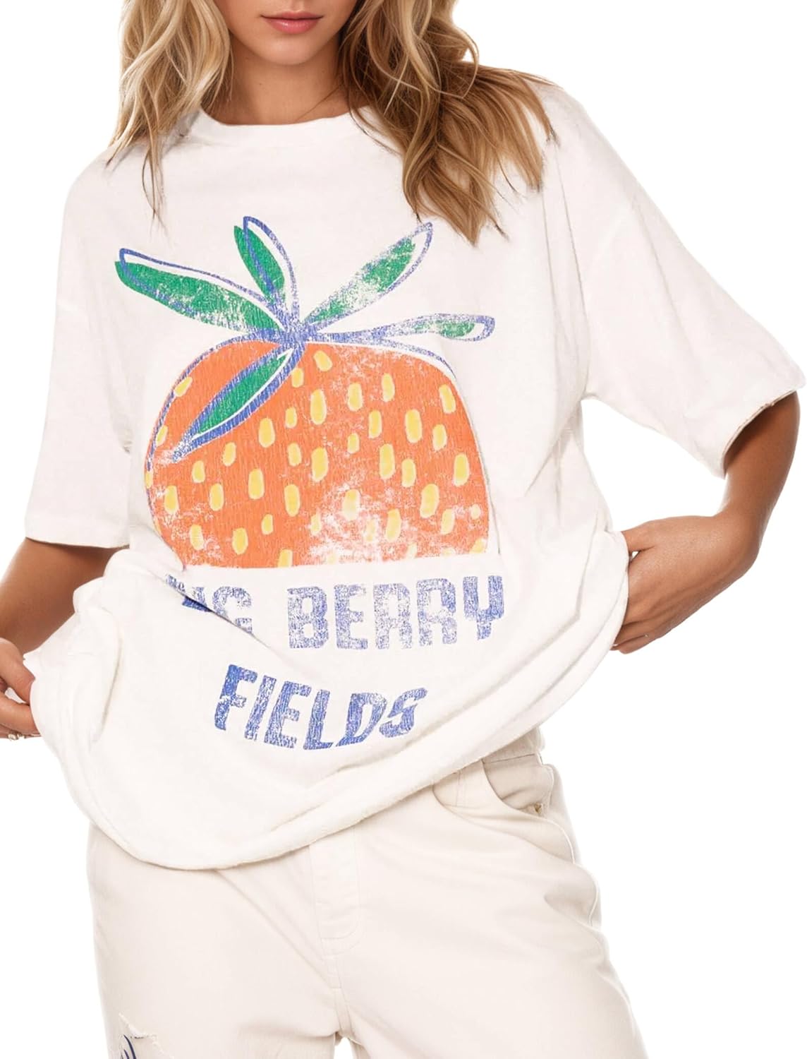 Women's Cottton Oversized Harvest Vintage Floral Graphic Tees Y2K Tops Summer Casual Streetwear - Image 18