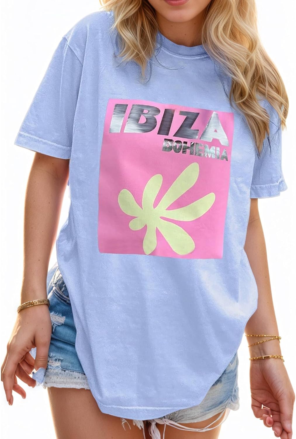 Women's Cottton Oversized Harvest Vintage Floral Graphic Tees Y2K Tops Summer Casual Streetwear - Image 9
