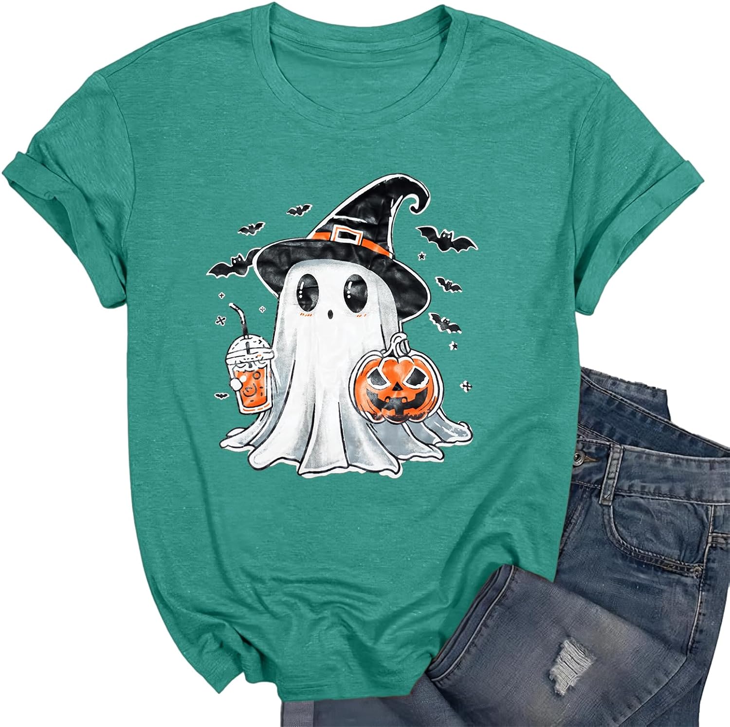 Women's Floral T-Shirts Graphic Loose Tees Sunflower Graphic Summer Short Sleeve Boho Casual Tops - Image 18