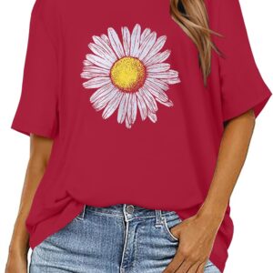 Womens Oversized T Shirts Loose Fit Graphic Tees Summer Casual Short Sleeve Tops