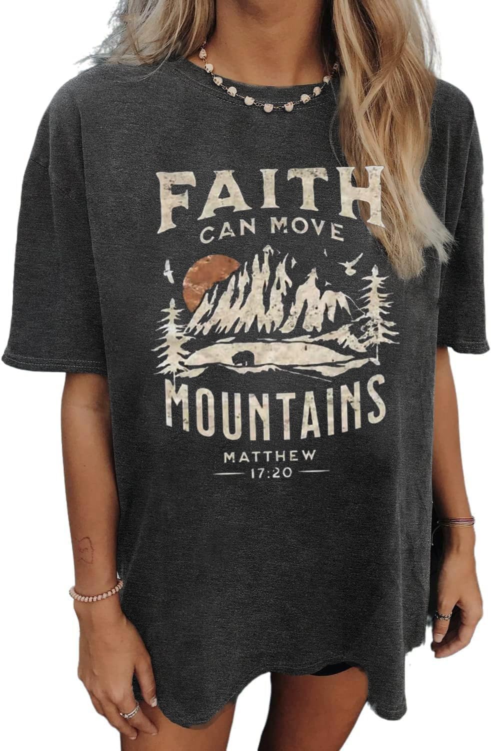 Womens Oversized Tshirt Flower Graphic Tees Nashville Music Short Sleeve Shirts Summer Casual Loose Beach Tops - Image 2