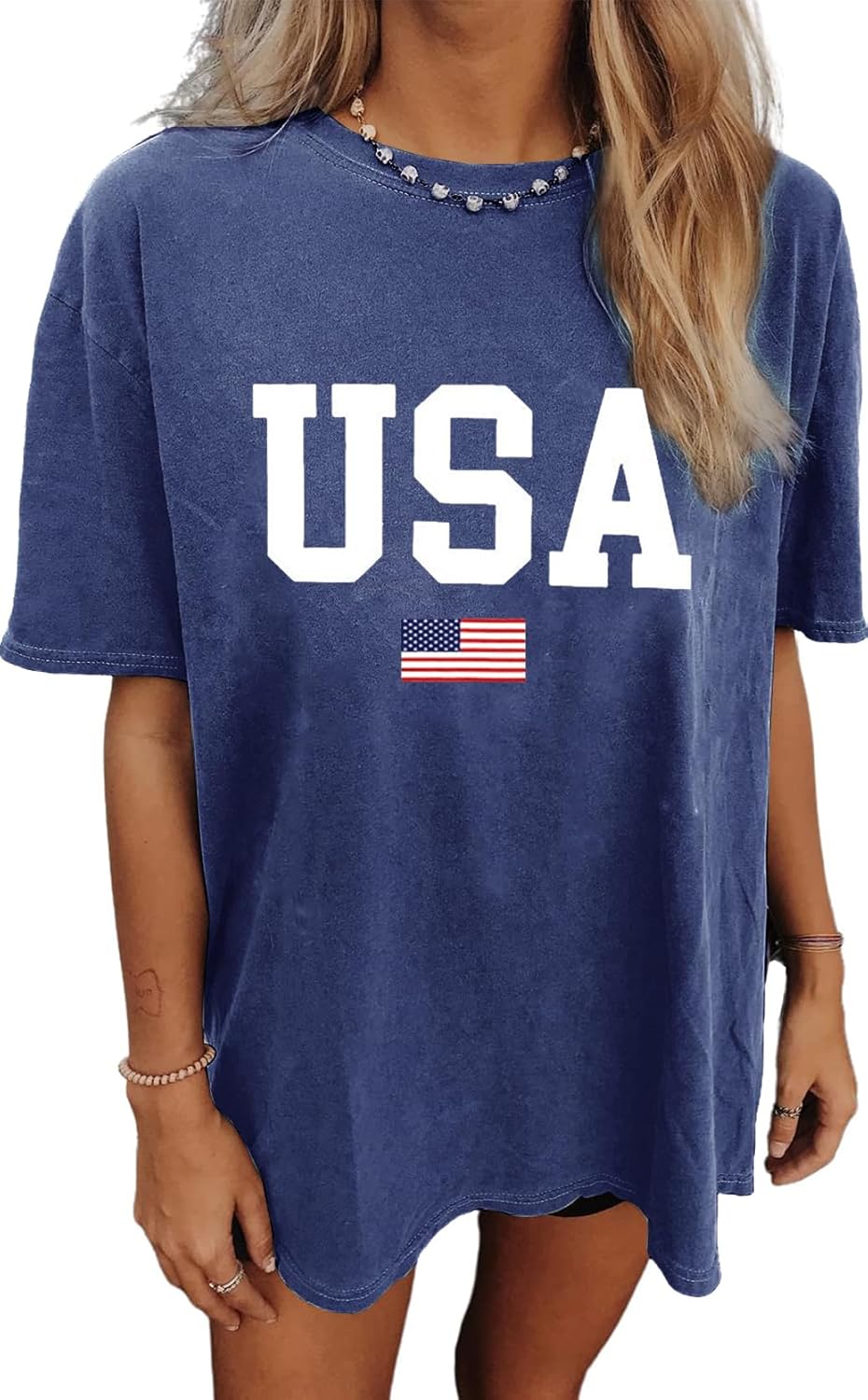 Womens Oversized Tshirt Flower Graphic Tees Nashville Music Short Sleeve Shirts Summer Casual Loose Beach Tops - Image 18