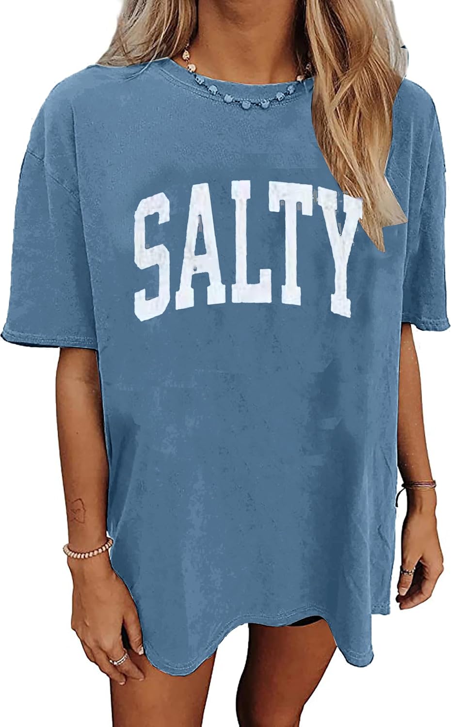 Womens Oversized Tshirt Flower Graphic Tees Nashville Music Short Sleeve Shirts Summer Casual Loose Beach Tops - Image 11