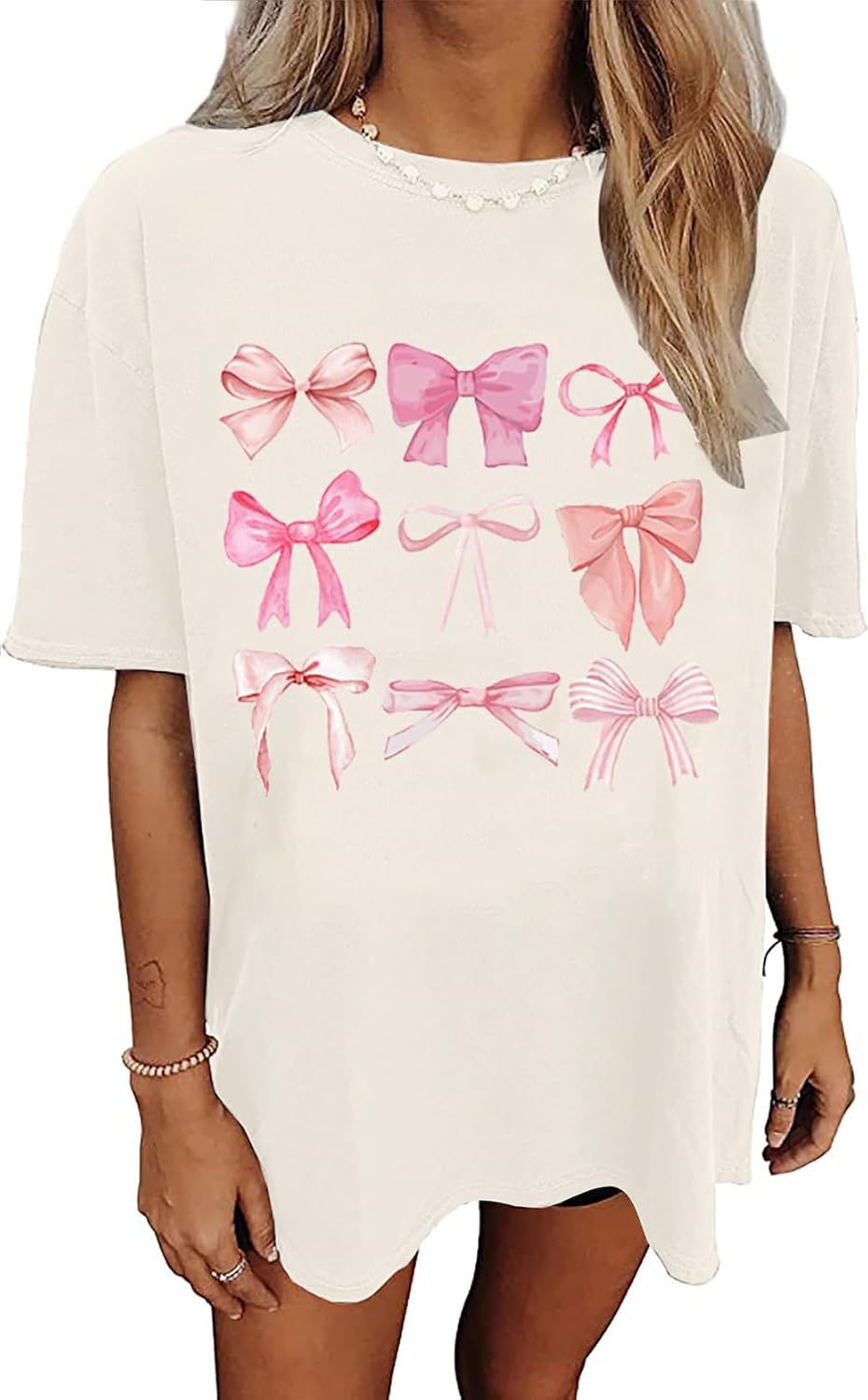 Womens Oversized Tshirt Flower Graphic Tees Nashville Music Short Sleeve Shirts Summer Casual Loose Beach Tops - Image 31