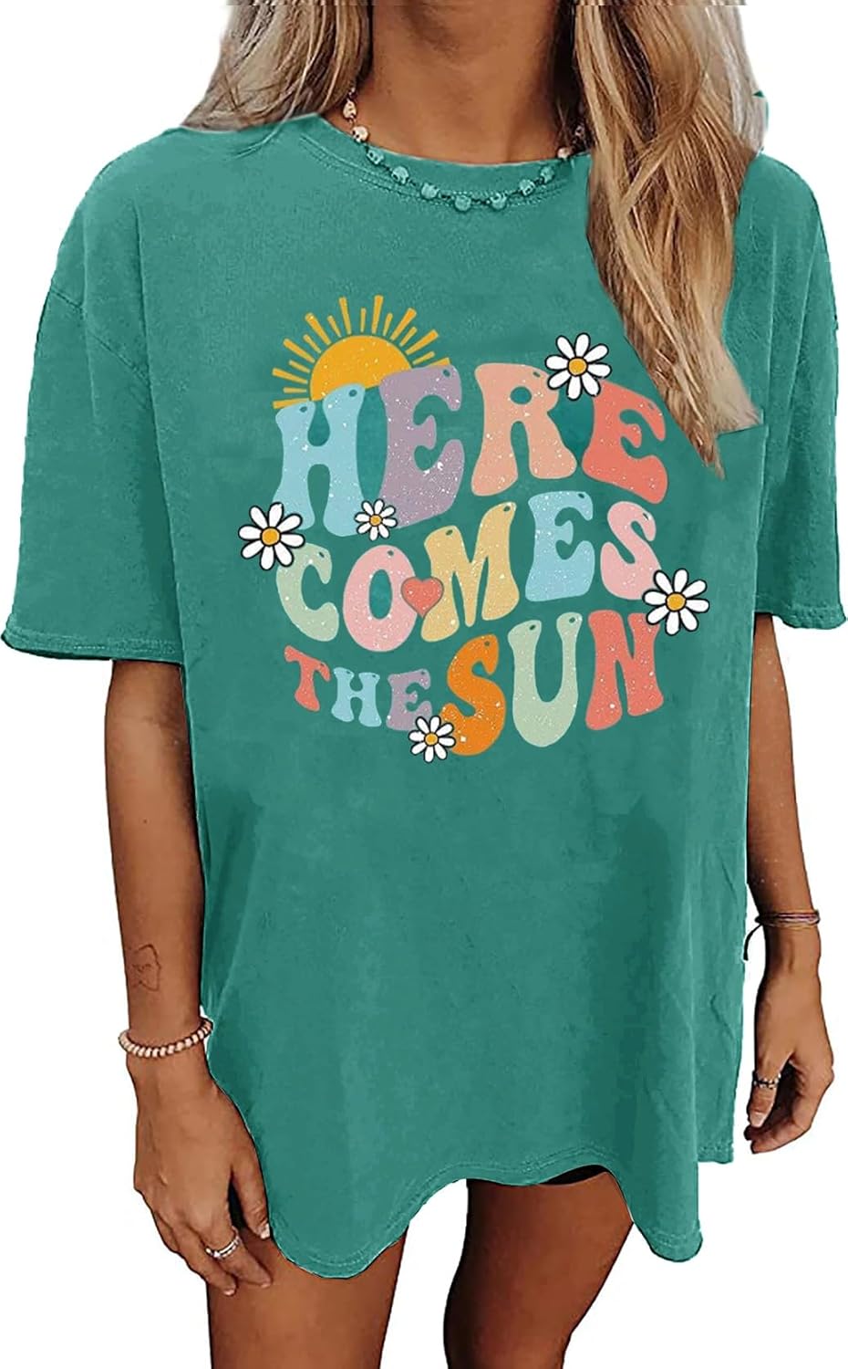 Womens Oversized Tshirt Graphic Tees Summer Casual Short Sleeves Tops Beach Vacation Clothes - Image 15