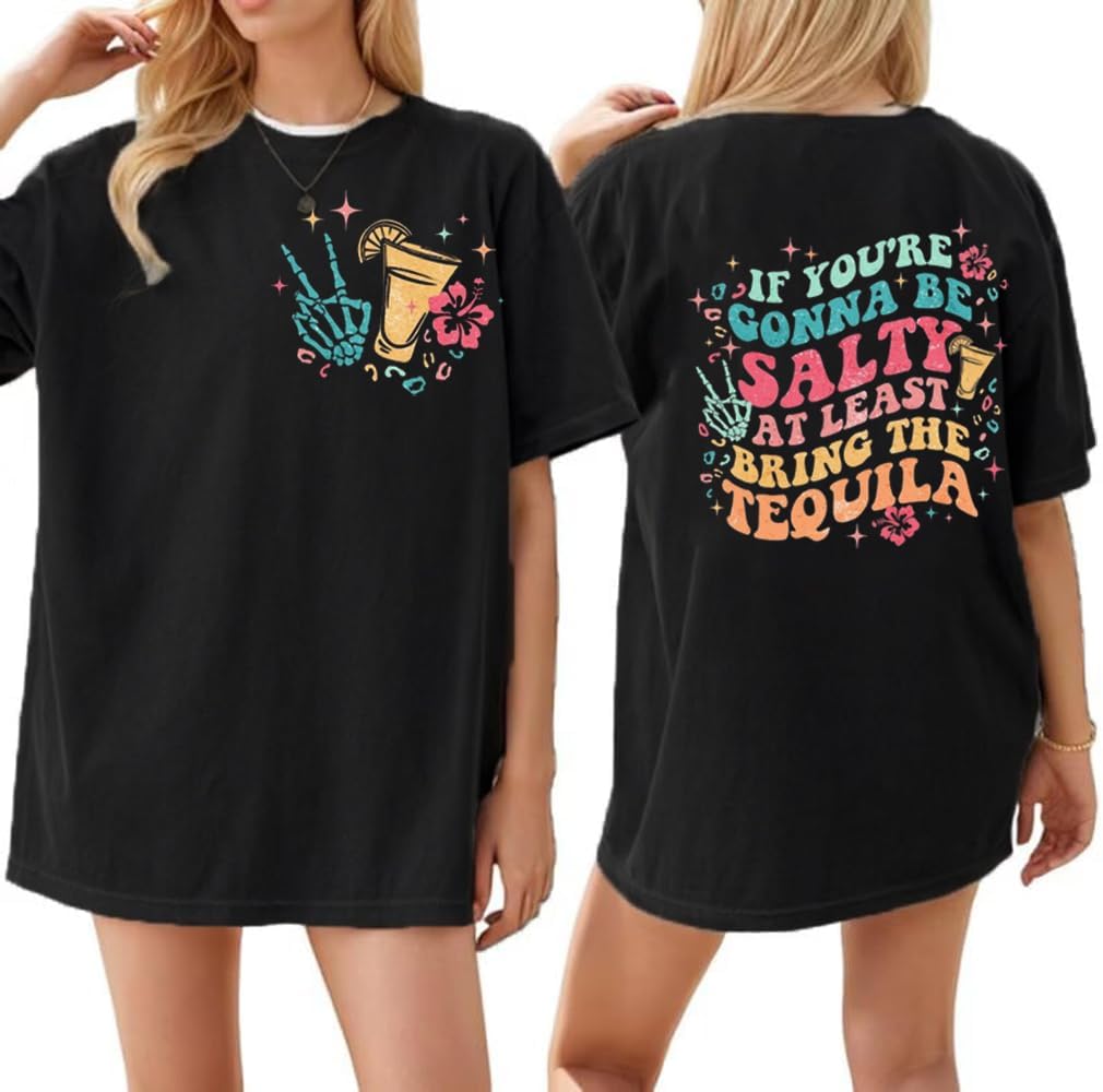 Womens Oversized Tshirts Skeleton Flowers Funny Graphic Loose Shirts Tops - Image 7