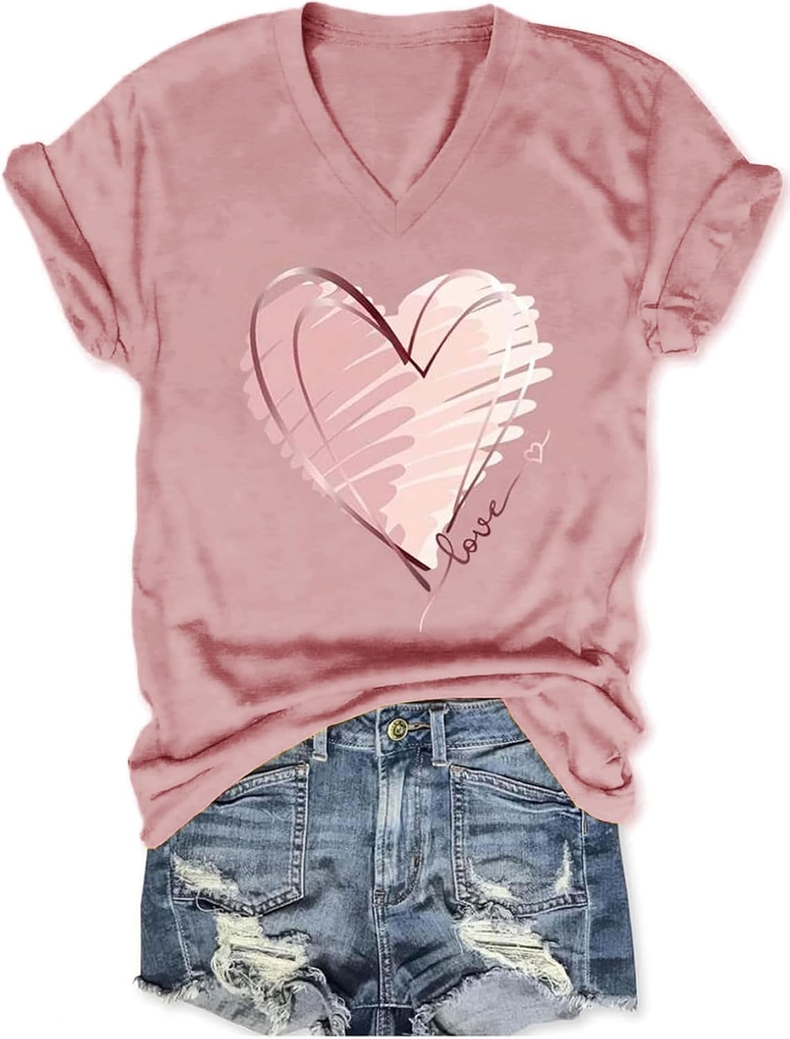 Women's T-Shirts V-Neck Boho Flowers Wildflowers Graphic Tees Shirts Cute Casual Summer Tops Short Sleeve T Shirt - Image 16