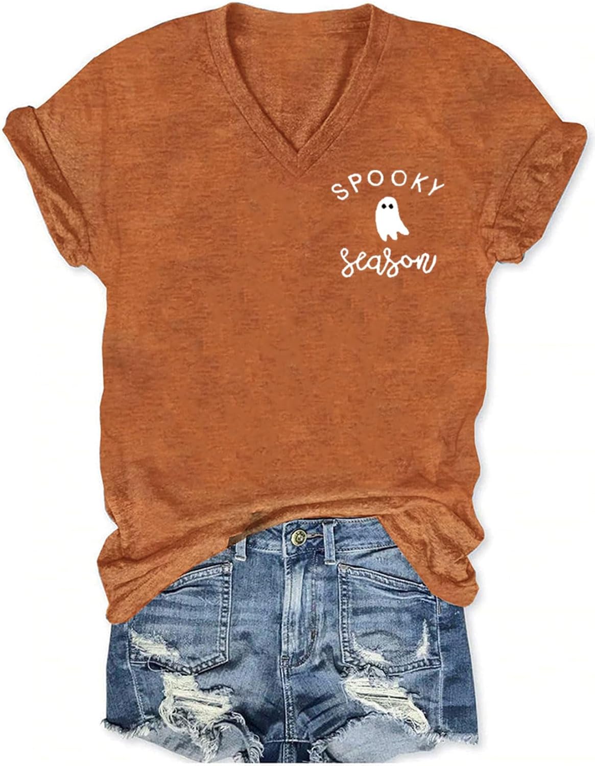 Women's T-Shirts V-Neck Boho Flowers Wildflowers Graphic Tees Shirts Cute Casual Summer Tops Short Sleeve T Shirt - Image 14