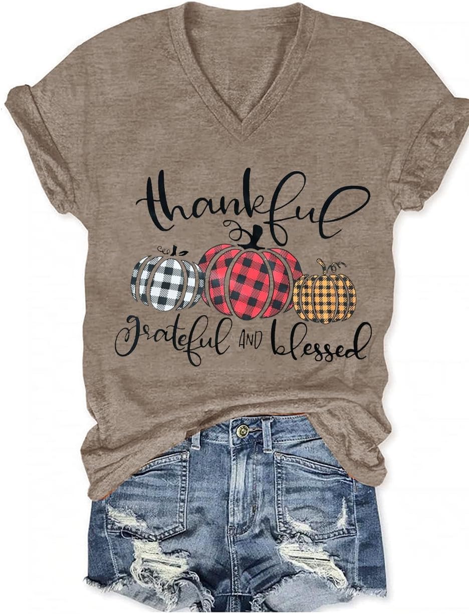 Women's T-Shirts V-Neck Boho Flowers Wildflowers Graphic Tees Shirts Cute Casual Summer Tops Short Sleeve T Shirt - Image 20