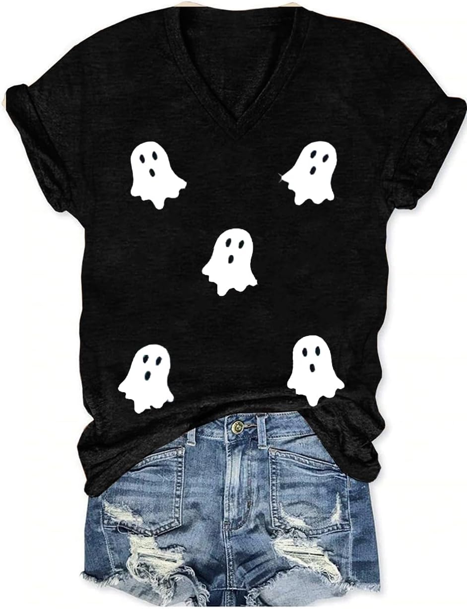 Women's T-Shirts V-Neck Boho Flowers Wildflowers Graphic Tees Shirts Cute Casual Summer Tops Short Sleeve T Shirt - Image 26