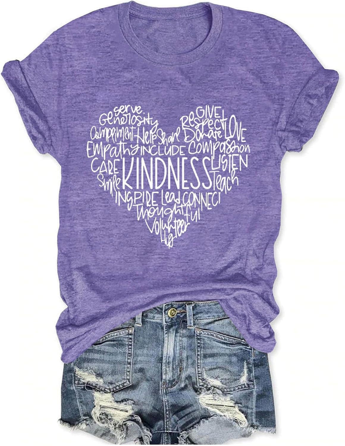 Women's Vintage Floral T Shirt Boho Wildflower Graphic Loose Tees Short Sleeve Casual Tops - Image 25