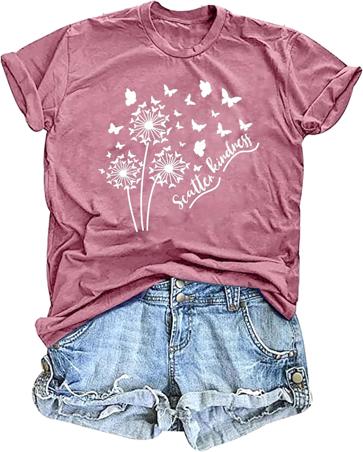 Women's Vintage Floral T Shirt Boho Wildflower Graphic Loose Tees Short Sleeve Casual Tops - Image 4