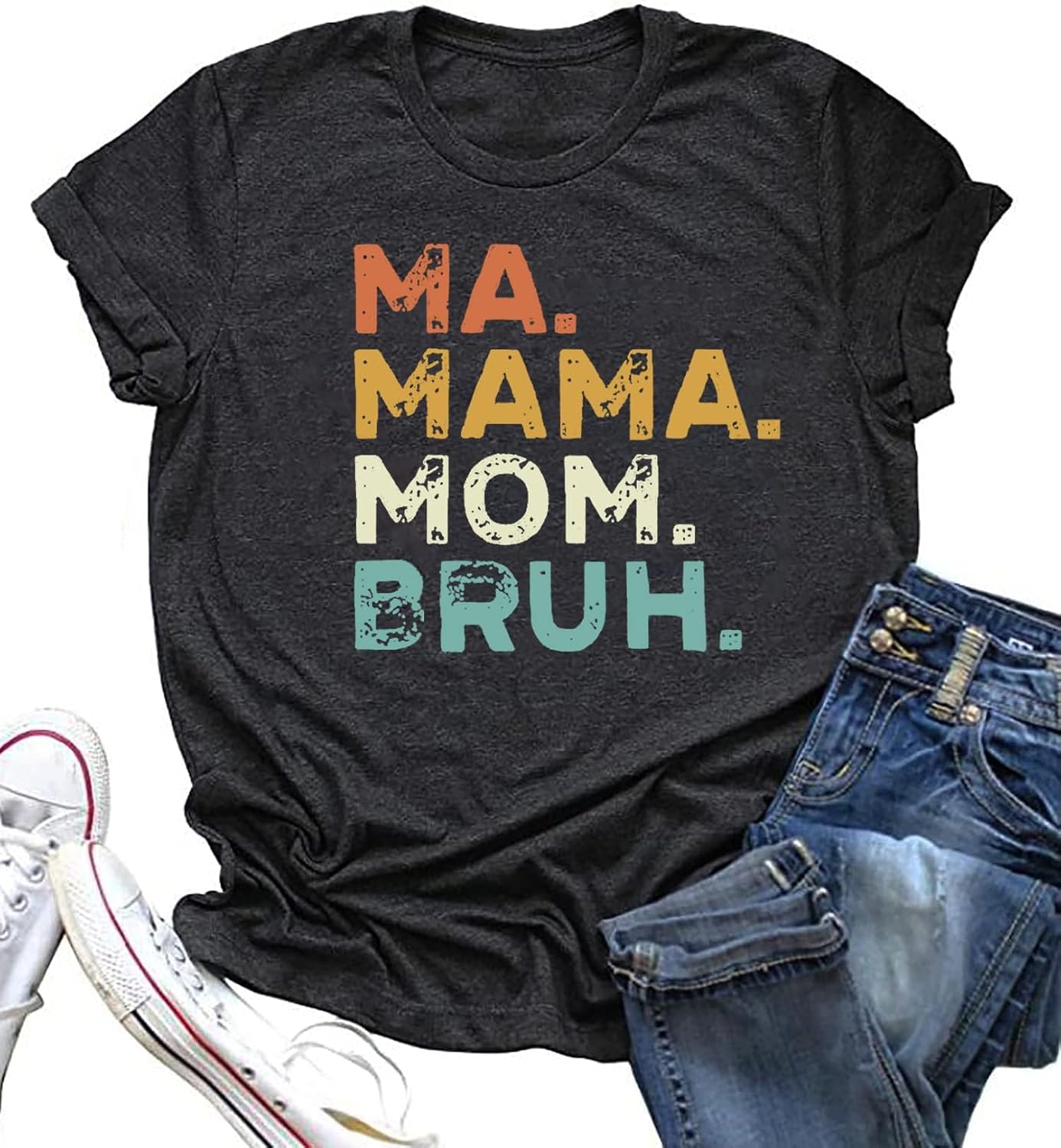 Women's Vintage Floral T Shirt Boho Wildflower Graphic Loose Tees Short Sleeve Casual Tops - Image 23