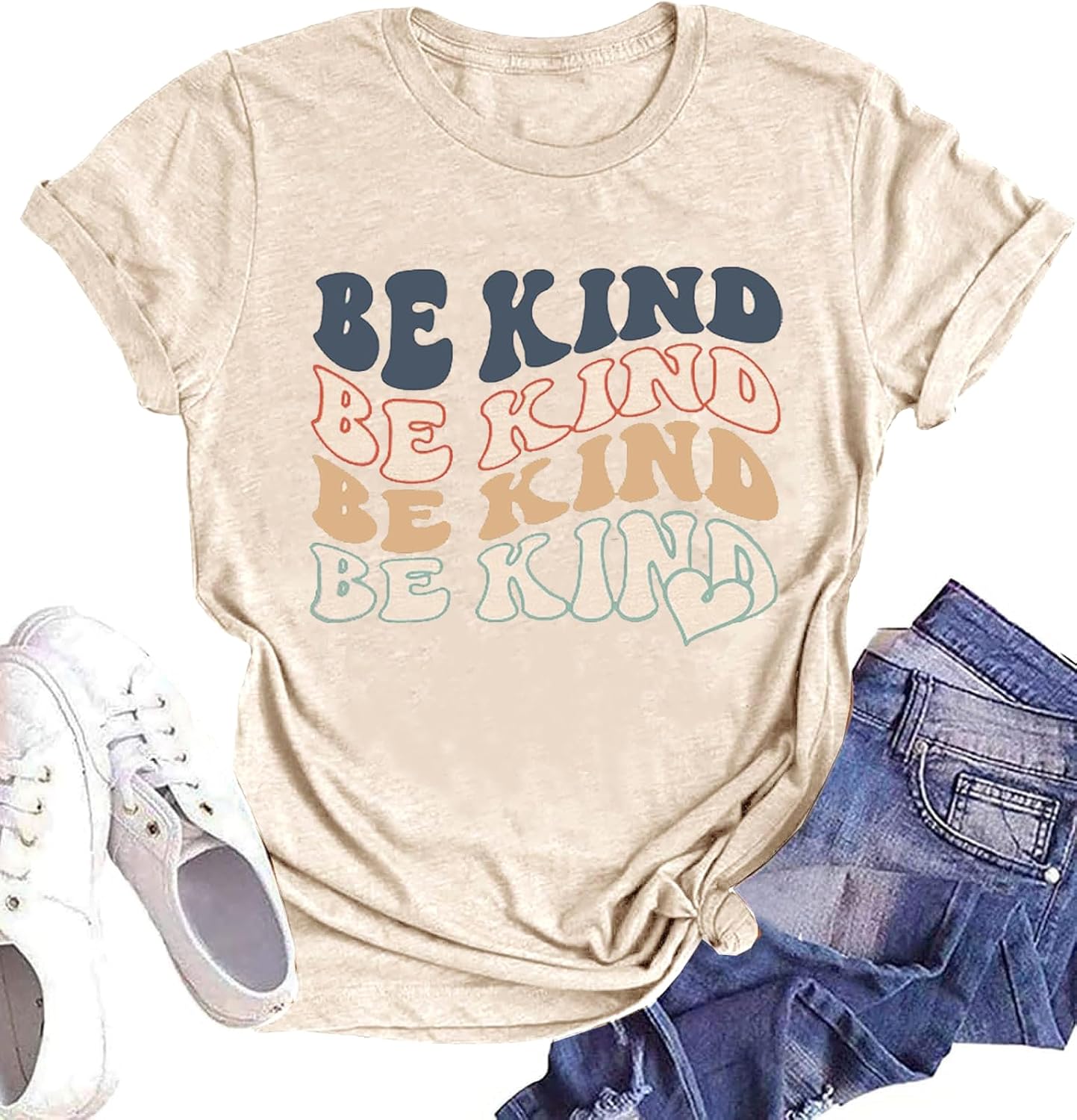 Women's Vintage Floral T Shirt Boho Wildflower Graphic Loose Tees Short Sleeve Casual Tops - Image 40