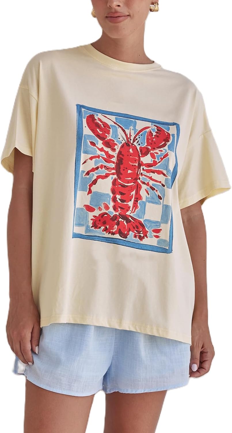 Womens Y2k Fruit Graphic Print Oversized T Shirts Summer Vintage Aesthetic Baggy Tees Tops Teen Girl Clothes - Image 16