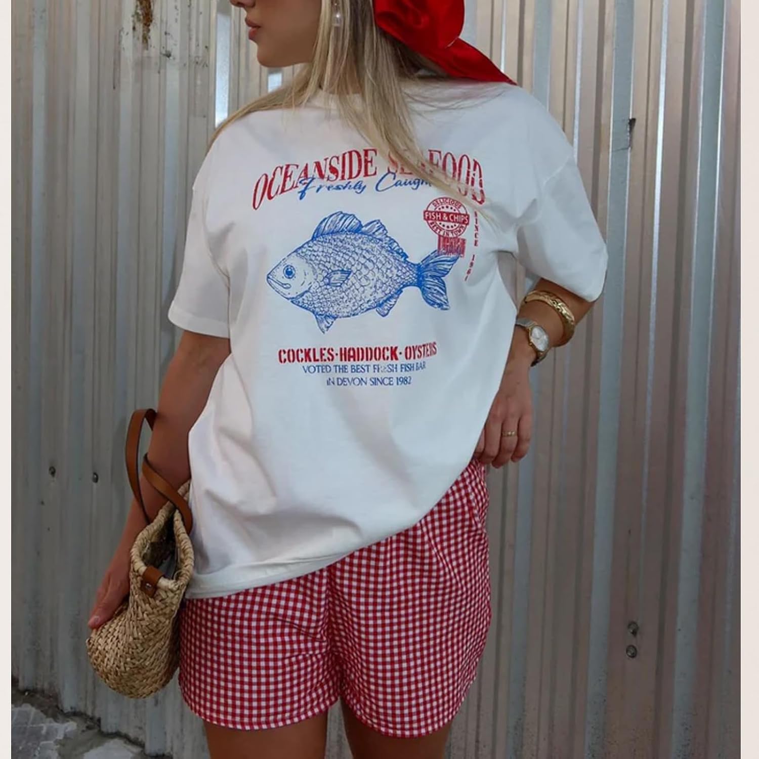 Womens Y2k Fruit Graphic Print Oversized T Shirts Summer Vintage Aesthetic Baggy Tees Tops Teen Girl Clothes - Image 2