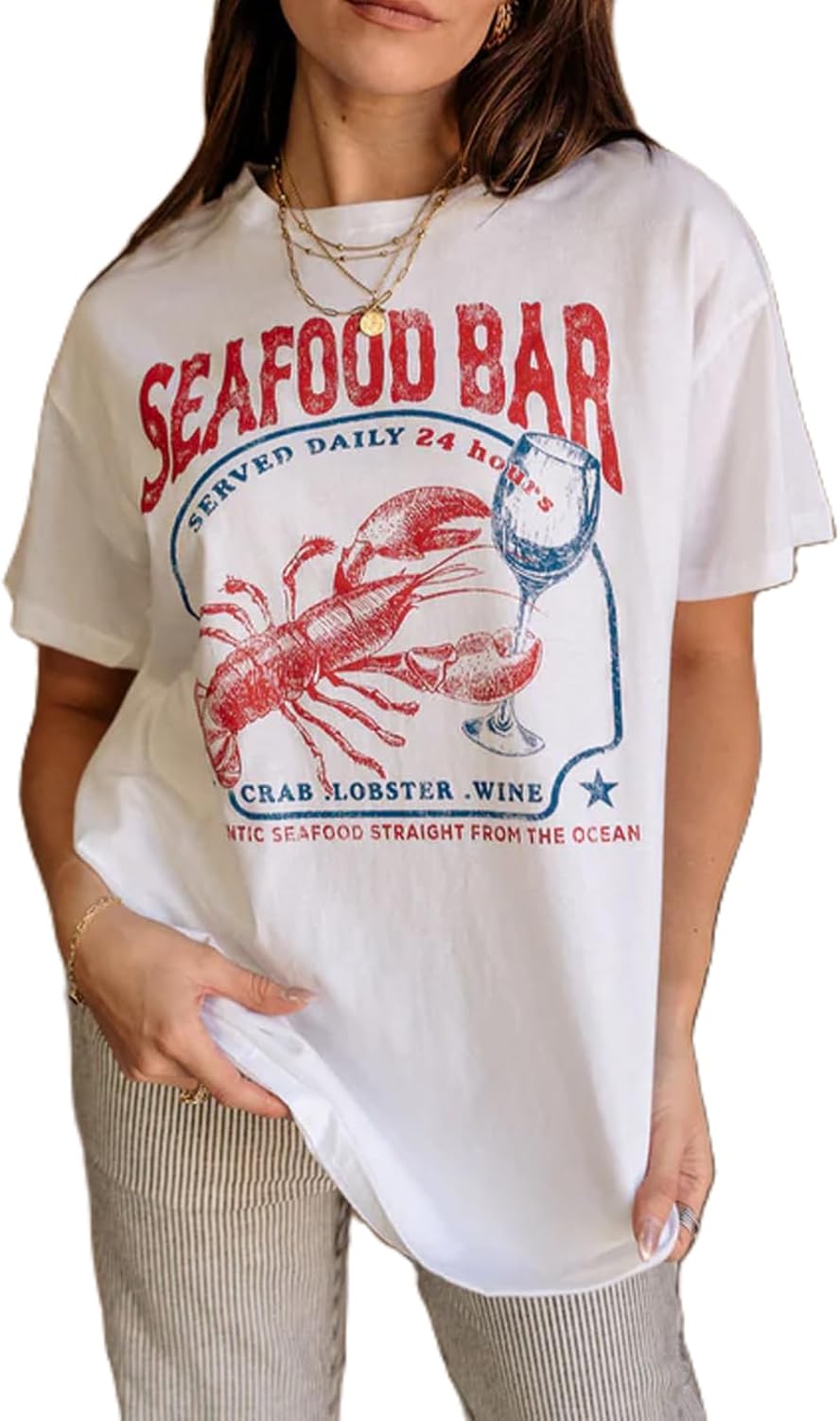 Womens Y2k Fruit Graphic Print Oversized T Shirts Summer Vintage Aesthetic Baggy Tees Tops Teen Girl Clothes - Image 6