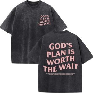 Wrenpies Christian Faith Shirts for Men Jesus God Bible Verse Inspirational Religious Graphic Tees Acid Wash Vintage Tshirt