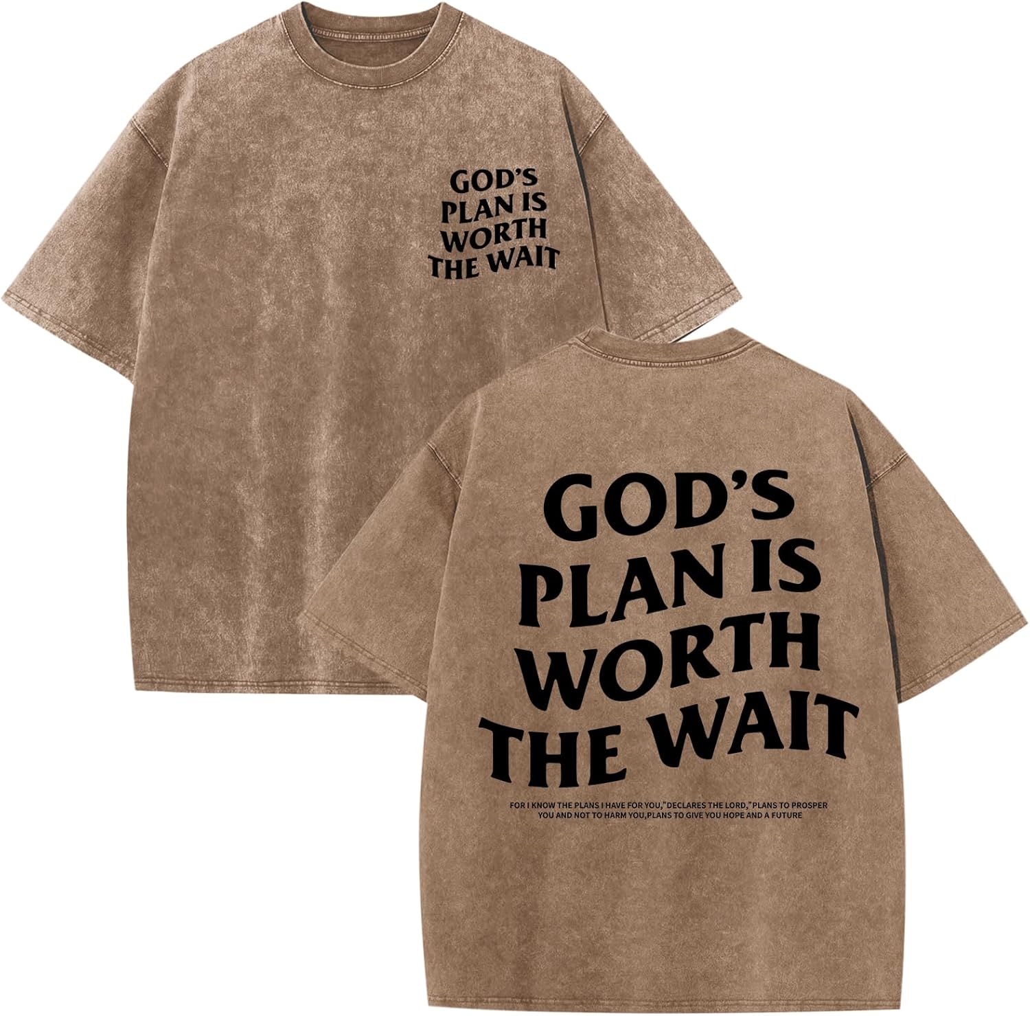 Wrenpies Christian Faith Shirts for Men Jesus God Bible Verse Inspirational Religious Graphic Tees Acid Wash Vintage Tshirt - Image 9