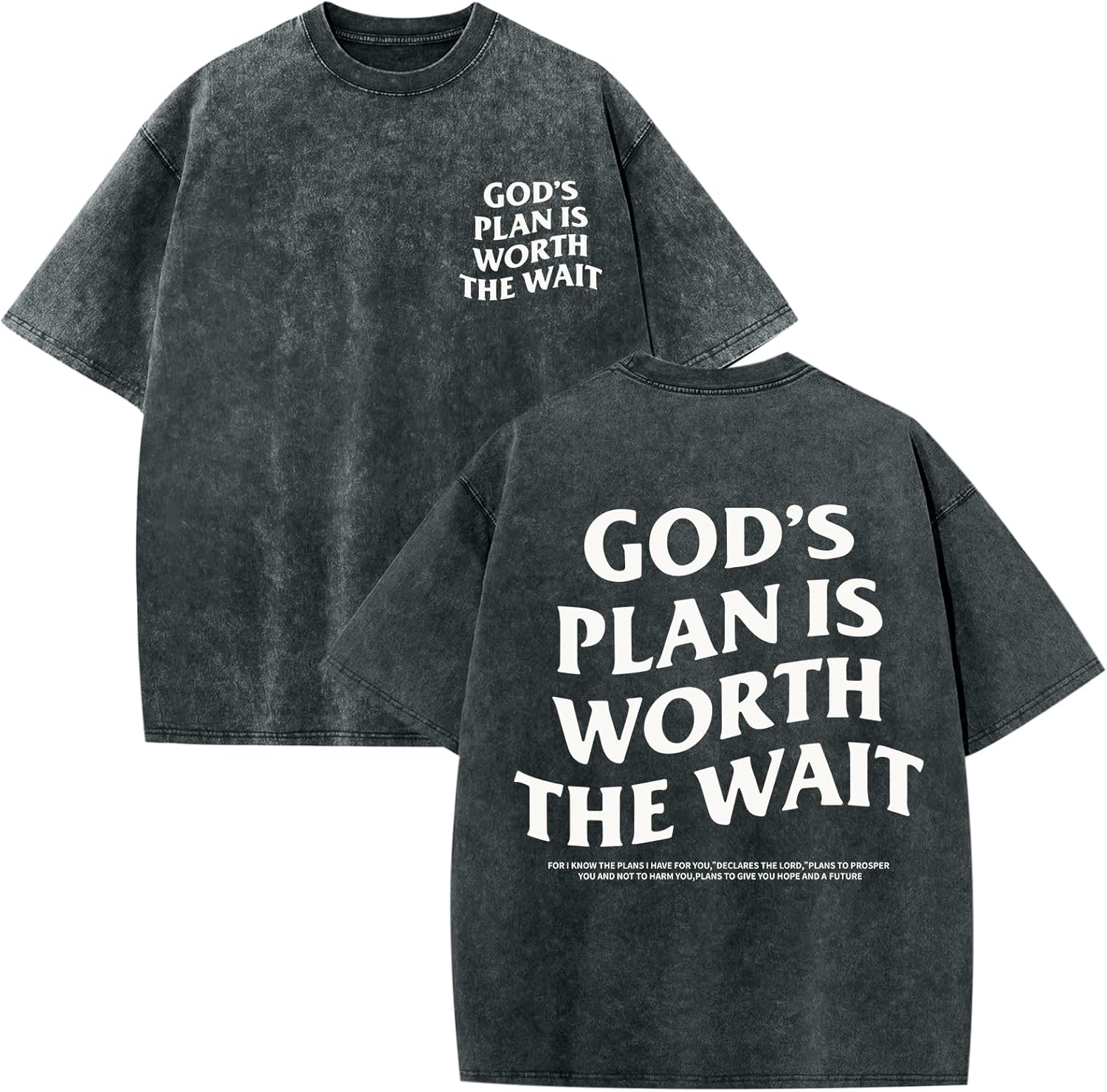 Wrenpies Christian Faith Shirts for Men Jesus God Bible Verse Inspirational Religious Graphic Tees Acid Wash Vintage Tshirt - Image 7