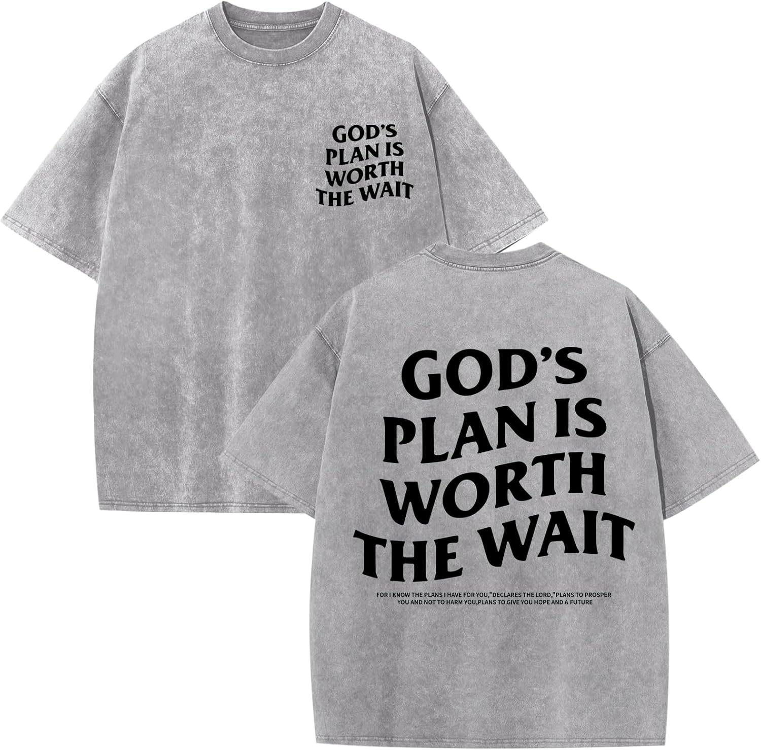Wrenpies Christian Faith Shirts for Men Jesus God Bible Verse Inspirational Religious Graphic Tees Acid Wash Vintage Tshirt - Image 10