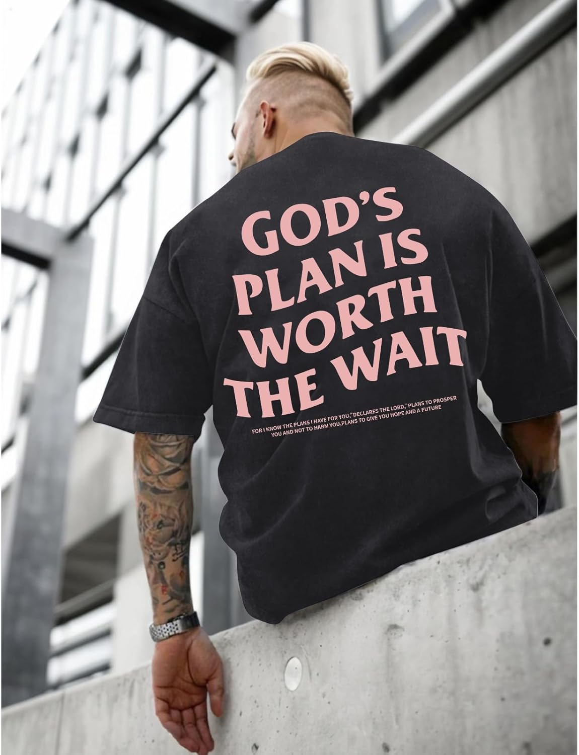 Wrenpies Christian Faith Shirts for Men Jesus God Bible Verse Inspirational Religious Graphic Tees Acid Wash Vintage Tshirt - Image 3