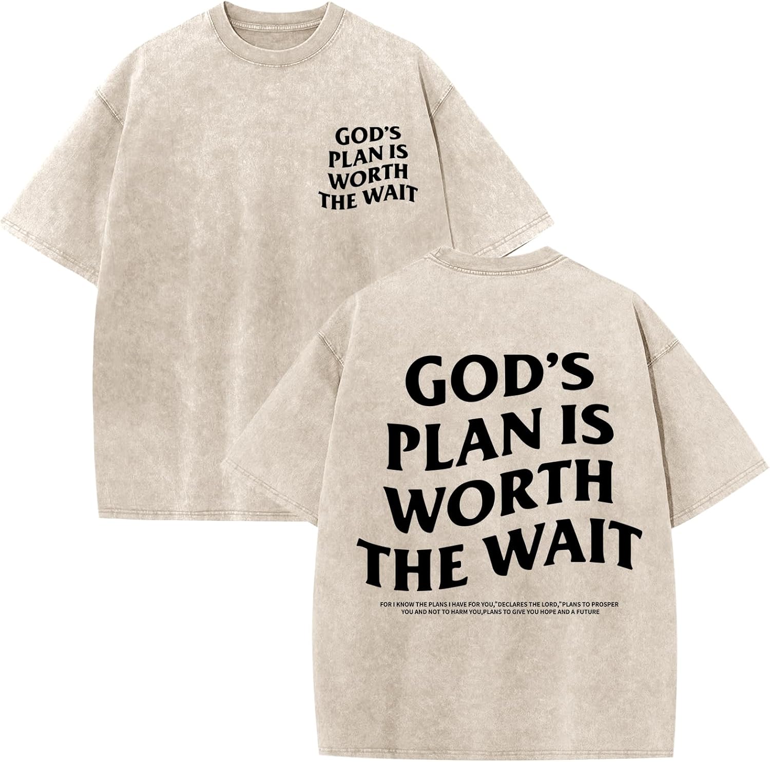 Wrenpies Christian Faith Shirts for Men Jesus God Bible Verse Inspirational Religious Graphic Tees Acid Wash Vintage Tshirt - Image 8