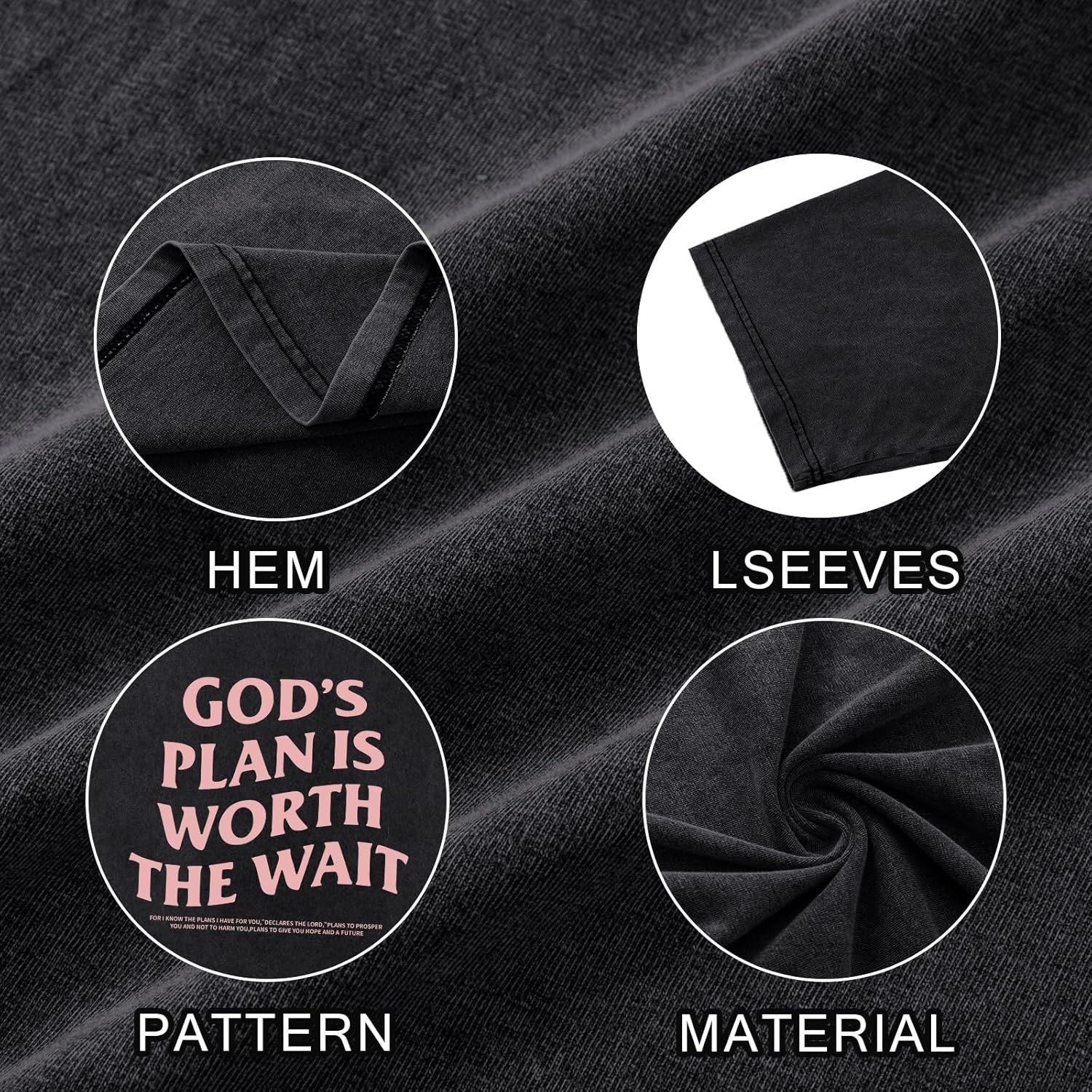 Wrenpies Christian Faith Shirts for Men Jesus God Bible Verse Inspirational Religious Graphic Tees Acid Wash Vintage Tshirt - Image 6