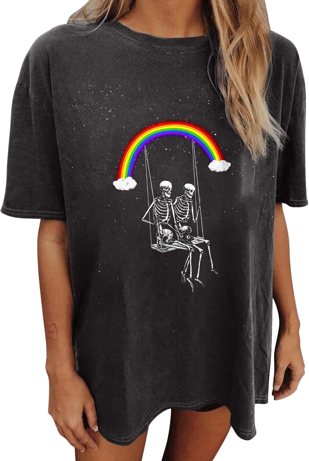 Wukreran Vintage Shirts for Women Cute Graphic Tee Spring Short Sleeve Tops Oversized Tshirts Teen Aesthetic Clothing - Image 18