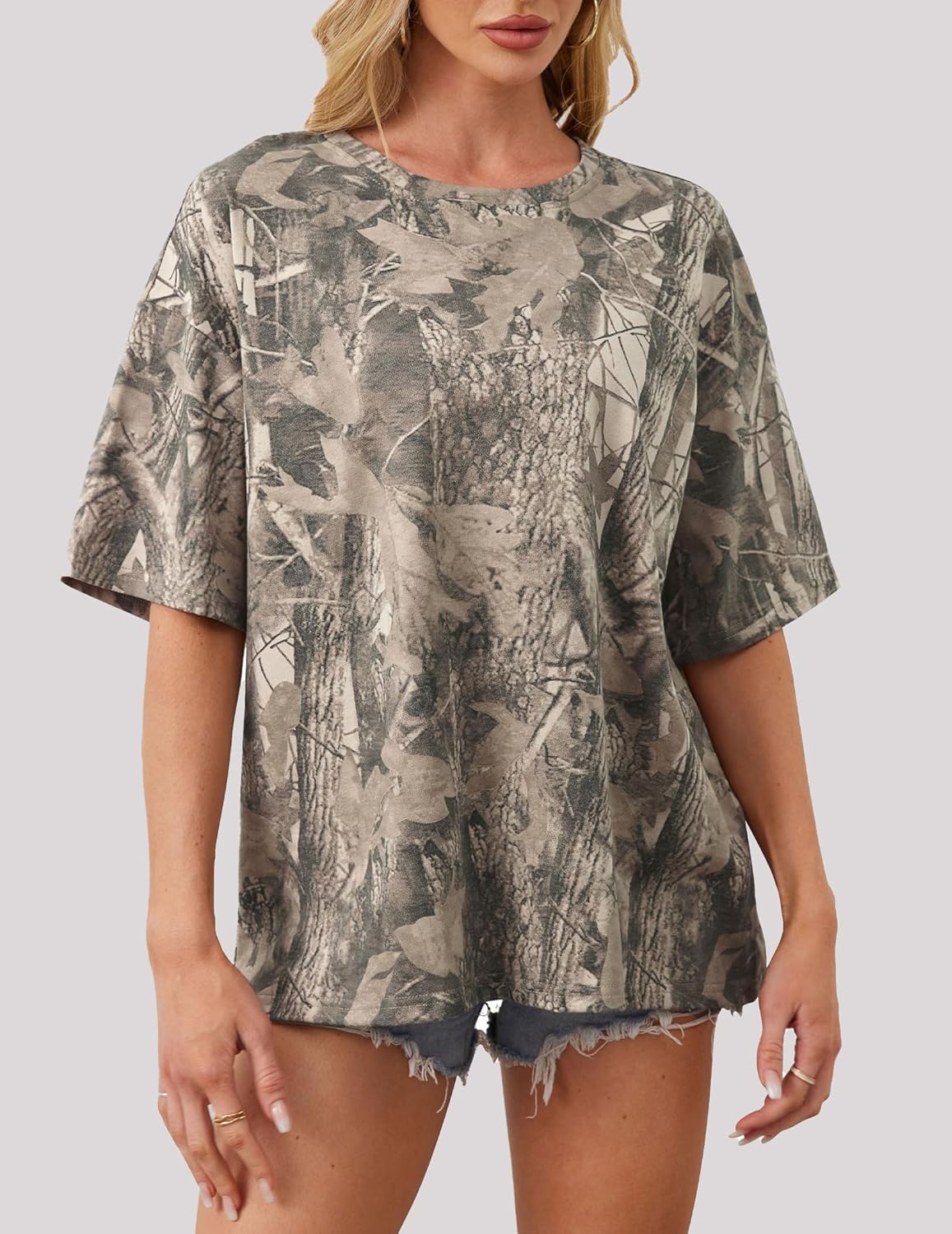 Ziesexy Women Oversized Striped Short Sleeve T-Shirts Color Block Crew Neck Basic Shirt Casual Loose Tops Summer Tee Shirt - Image 2