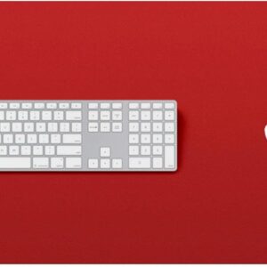 ZPEE Bicolor Mouse Mat Computer Gaming,Waterproof Leather Gaming Mouse Pad for Desk,Portable Table Mat for Laptop Large Size Writing Mat-Red 120x60cm