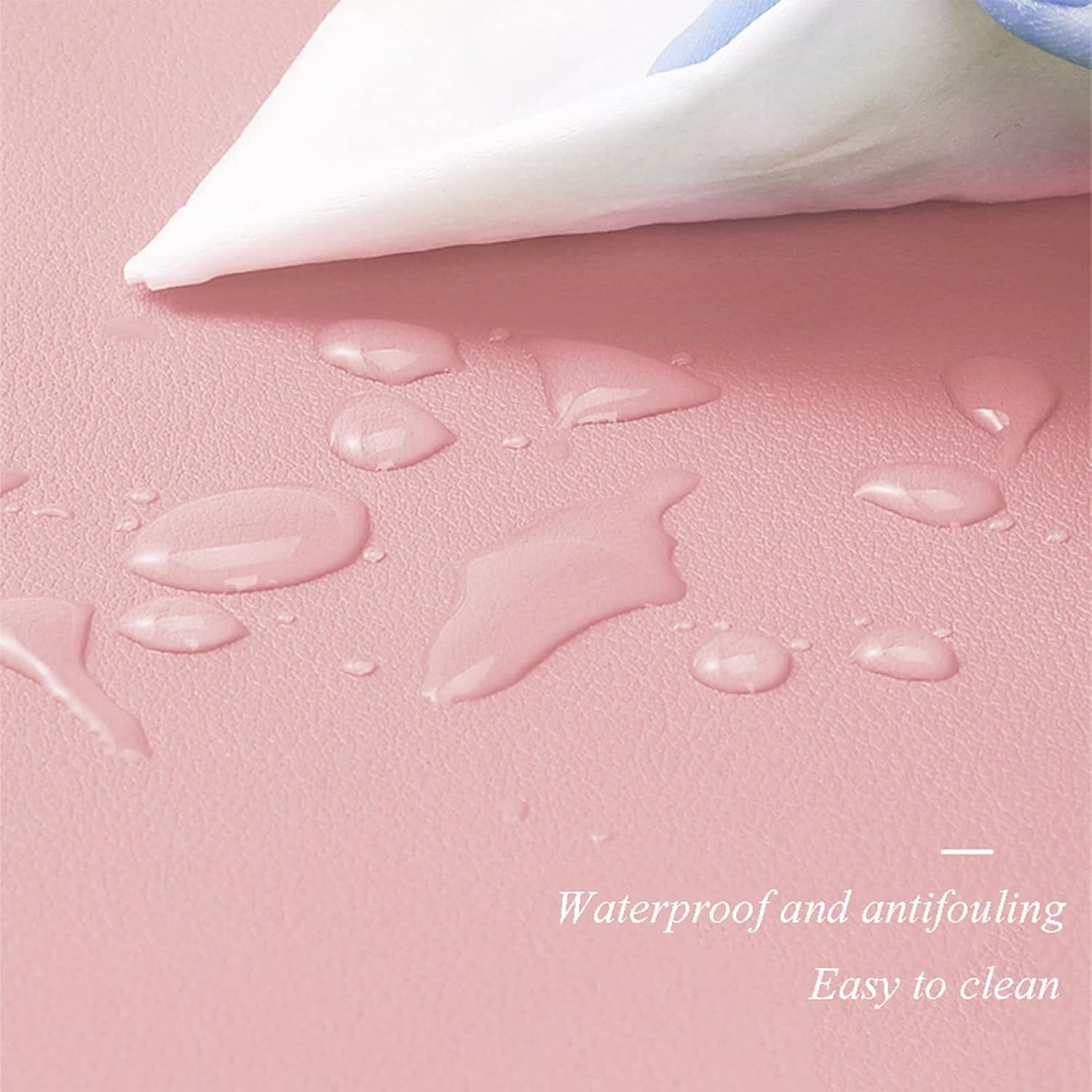 ZPEE Bicolor Mouse Mat Computer Gaming,Waterproof Leather Gaming Mouse Pad for Desk,Portable Table Mat for Laptop Large Size Writing Mat-Red 120x60cm - Image 4