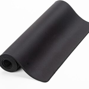 ZPEE Extra Large Waterproof Mouse Pad for Desk Gaming Stitched Edges Desk Pad Protector Not-Slip Rubber Base Mice Mat Writing Mat for Table-Black 95x42cm